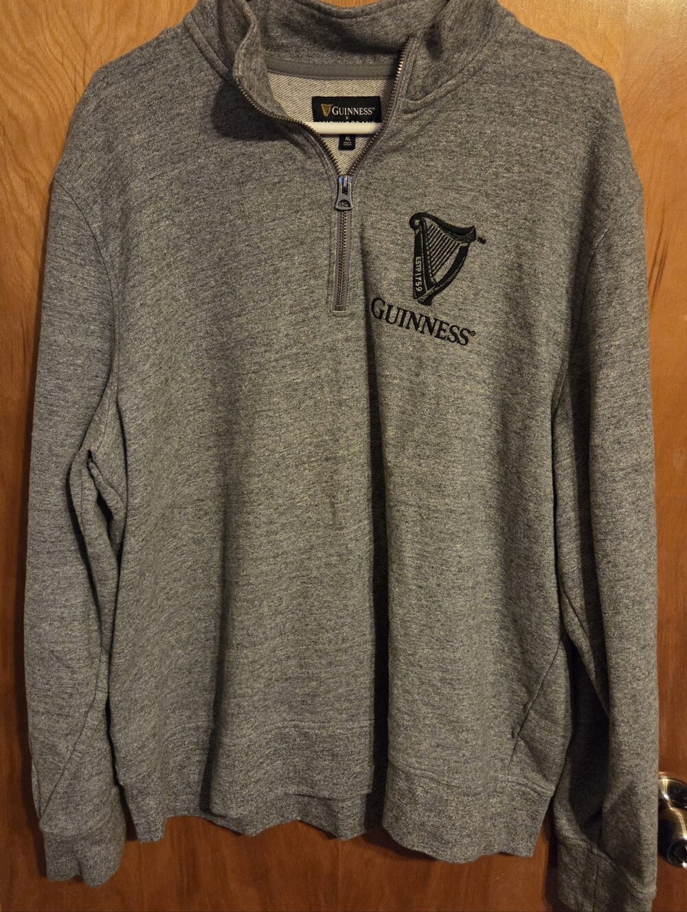 Lucky Brand Guinness Pullover Sweatshirt 1/4 Zip  Gray Men’s Size XL